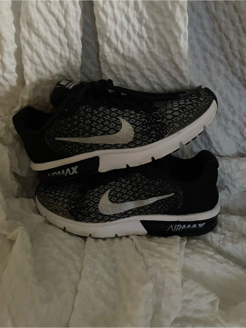 Nike Black and White Air Max Knit Sneakers